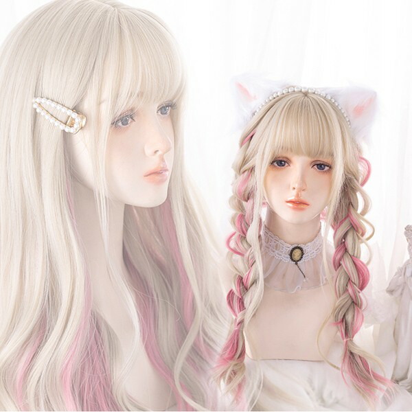 楽天市場】ウィッグ フルウィッグ グラデーション 長髪 ロング ピンク