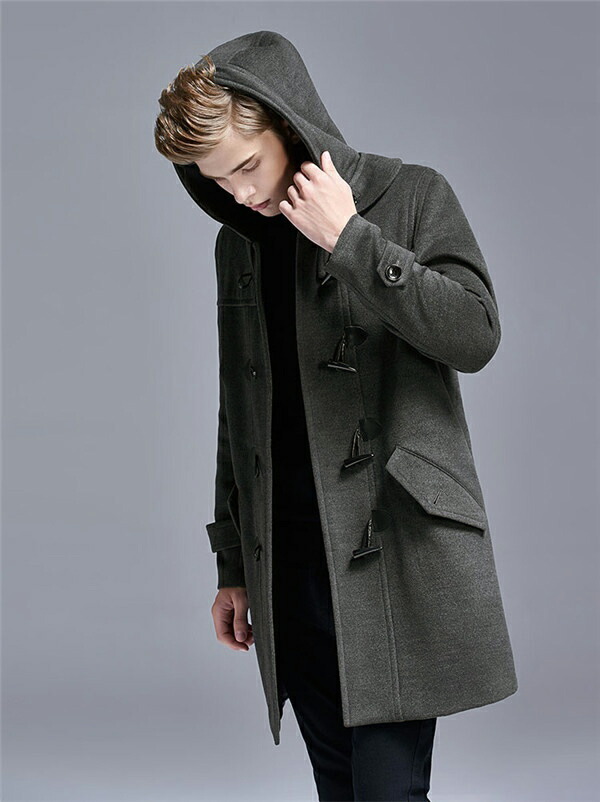 通学 グレー コート ファッション 男性 コート 学生 冬コート シンプルdc0l6l6n1 フルグレースダッフルコート ショート丈 ショート丈 コート アウター フード付き トップス グレー メンズ ダッフルコート カジュアル 軽い 無地 学生 キャメル メルトン 通勤 ウール混