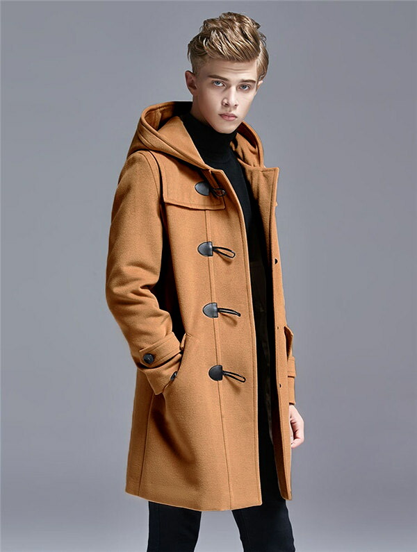 通学 グレー コート ファッション 男性 コート 学生 冬コート シンプルdc0l6l6n1 フルグレースダッフルコート ショート丈 ショート丈 コート アウター フード付き トップス グレー メンズ ダッフルコート カジュアル 軽い 無地 学生 キャメル メルトン 通勤 ウール混