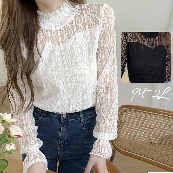 RIFANNE （リファンネ） 総レース半袖トップス RIFANNE （リファンネ） 総レース半袖トップス