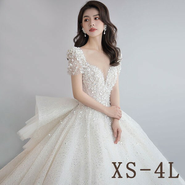 楽天市場】花嫁 ウェディングドレス スイートハートネック プリンセス