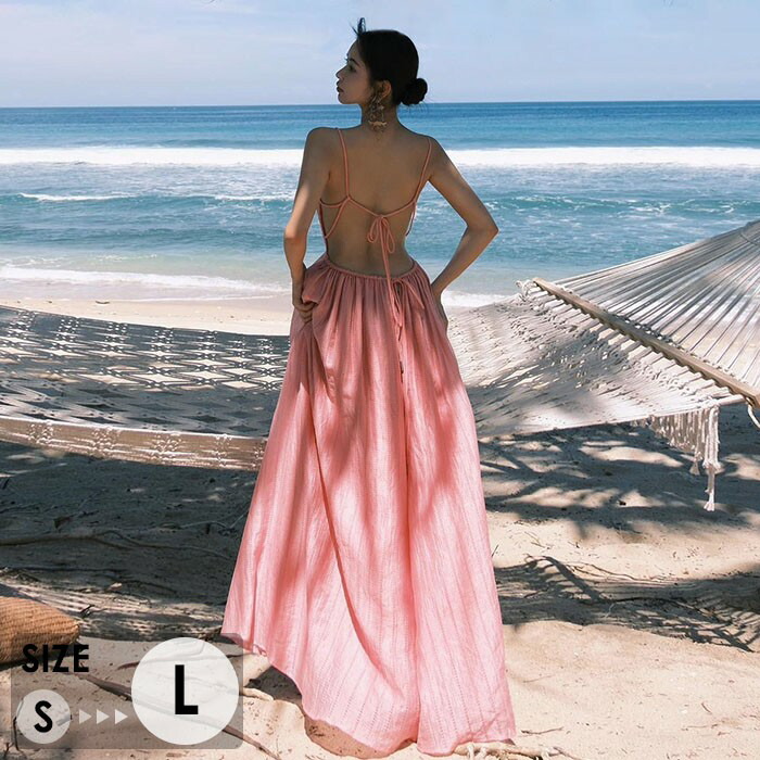 楽天市場】リゾートワンピ キャミソール キャミワンピ 大人可愛い 夏