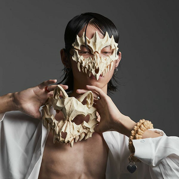 獣骨 骨格標本 猛虎 デザイナーズ マスク ハロウィン コスプレ 仮面 仮装 本当に 安いゲーム・おもちゃ・グッズ - 獣骨 骨格標本 猛虎
