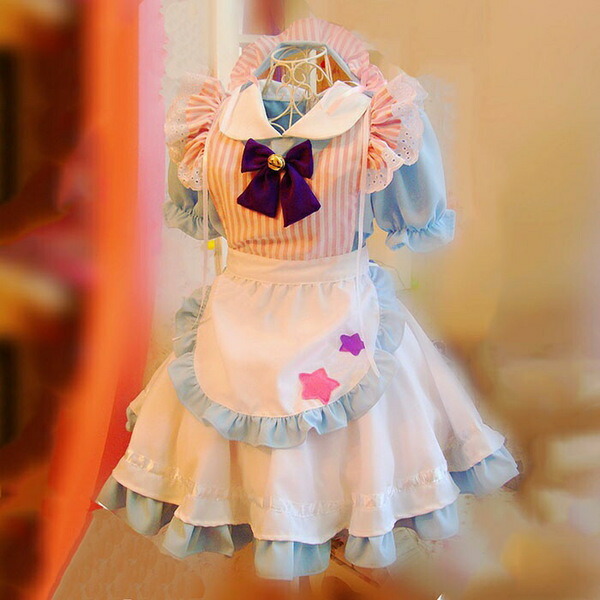 S L メイド服 コスプレ衣装 メイド アリス風 コスプレ メイド服 フリル コスプレ衣装 メイド メイド 鈴 アリス風 コスプレ ハロウィン フリル レディース コス ワンピース ヘアバンド エプロン 可愛い 鈴 スウィート風 Lolita ハイウエスト La177n1n1g5 フルグレース