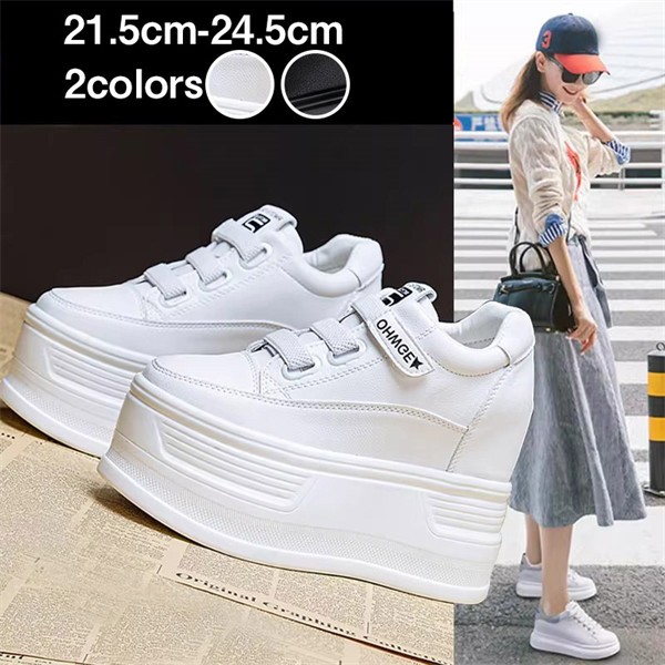 楽天市場】厚底スニーカー レディース 白スニーカー 12cmヒールアップ