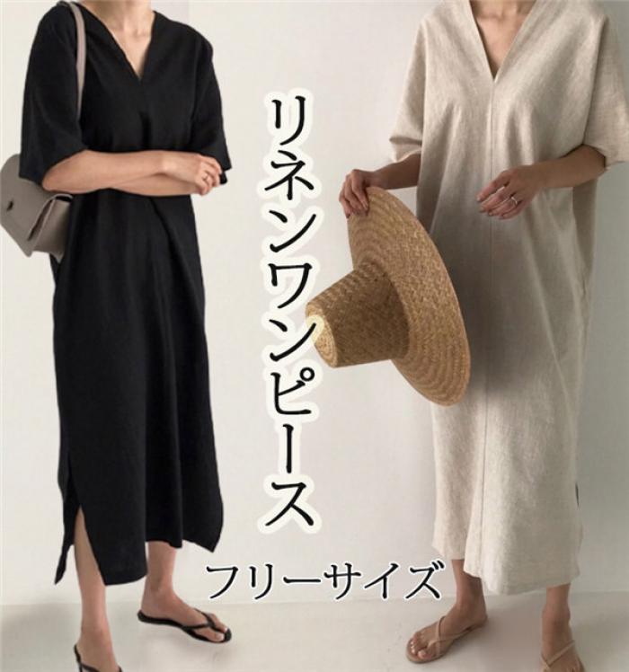[DINT] D5259 リネンワンピース テトリネンラインワンピース|allureville OFFICIAL SITE