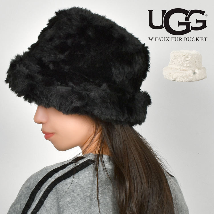 UGG リバーシブル　バケットハット 黒 UGG リバーシブル バケットハット 黒 帽子