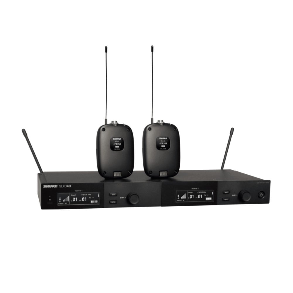Shure SLXD14DJ-JB ワイヤレス 送信機/受信機 セット | SLX-D SLXD14D JB B帯 2チャンネル デジタル ワイヤレス システム 高音質 ボディパック 国内正規品