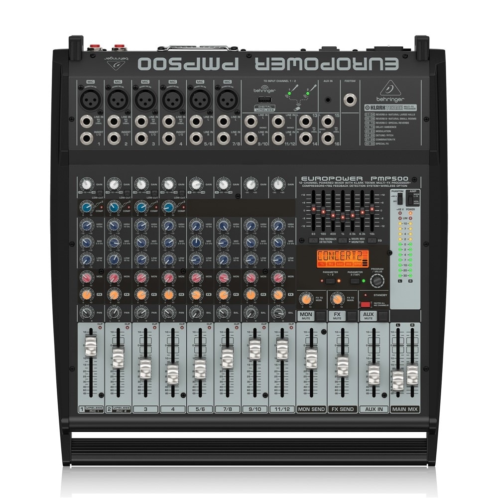 BEHRINGER PMP500 EUROPOWER パワードミキサー| 高性能パワーアンプ デジタルエフェクター グライコ 16チャンネル入力 国内正規品 安心の3年保証 38,610円