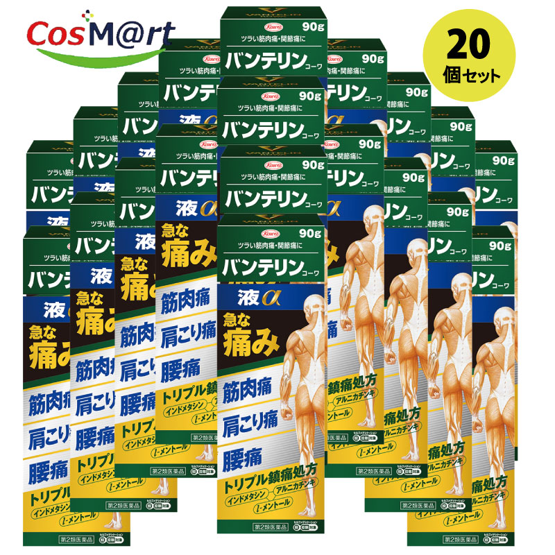 【20個セット】 【第2類医薬品】 興和新薬 バンテリンコーワ液α 90g (4987067292103-20) 25,920円