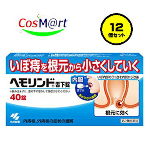 【12個仕掛ける】 【第2類飲み薬】 【小林製薬株式会社】ヘモリンド 40錠 (4987072053591-12）