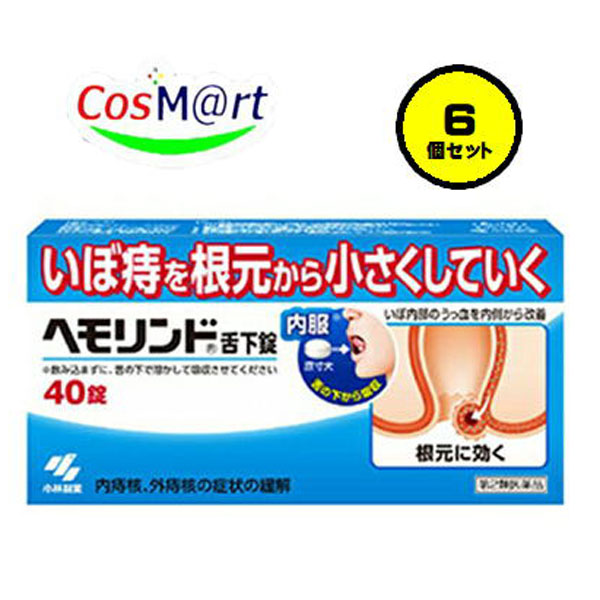 【6個仕掛ける】 【第2類飲み薬】 【小林製薬株式会社】ヘモリンド 40錠 (4987072053591-6）