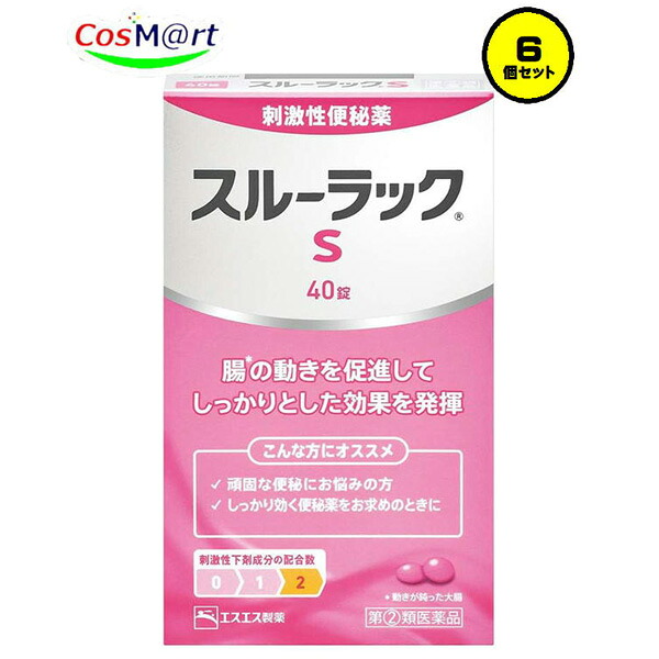 【6個セット】 【指定第2類医薬品】 エスエス製薬 スルーラックＳ 240錠 刺激性便秘薬 ( 4987300056226-6)