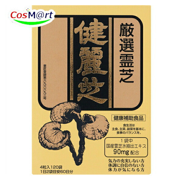 AJD 健麗芝 4粒入120袋 88.8g 厳選霊芝 れいし 茘枝 マンネンタケ (4975434001021)