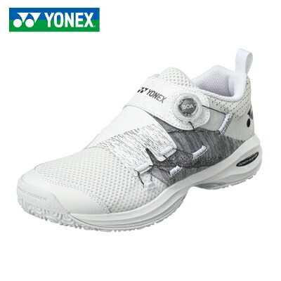 貨物輸送無料 YONEX ヨネックス パワークッションコンフォートワイドダイヤル5GCSHT-CWD5G 011 ホワイトオムニ・クレーコート 砂入り口・入口人工芝 男女兼用4E広々とした 幅ひろい 軽さ 座布団