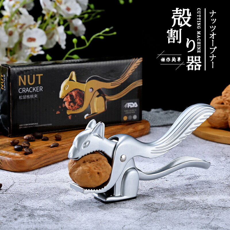 【リスのレリーフ】ナッツピック / フルーツピック 6本　くるみ割り リスのレリーフ】ナッツピック / フルーツピック 6本 くるみ割り