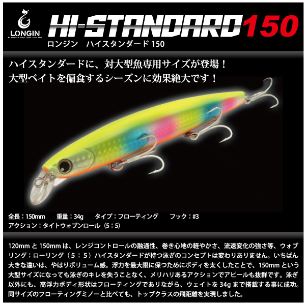 楽天市場 ルアー Longin ロンジンhi Standard 150mmハイスタンダード 150mmフローティングミノー ふみや文具店