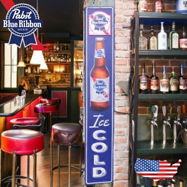 楽天市場】ブリキ看板 パブストブルーリボン メタルサイン Pabst Blue