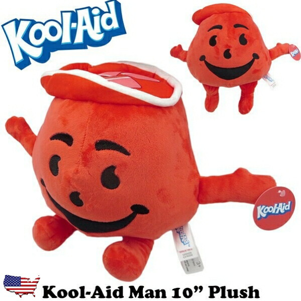 楽天市場】ぬいぐるみ クールエイドマン 10インチ レッド アメリカン