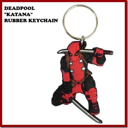 楽天市場 父の日ギフト プレゼント まだ間に合う Marvel ラバーキーチェーン デッドプール Katana マーベル Dead Pool キーホルダー Fun Funny