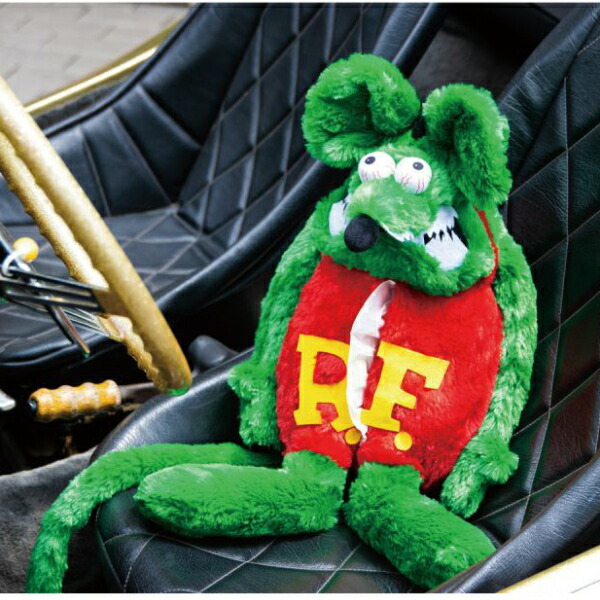 拠点5倍加 エッセンスエントリー 11日曜日1 59まで節する ラットフィンク プラッシュ お人形さん ティッシュ 筥 アメちゃらんぽらん アメリカン雑貨 車宿り アメカジ アメキャラ Rat Fink グッズ R F Tissue Case ネズミ Daemlu Cl