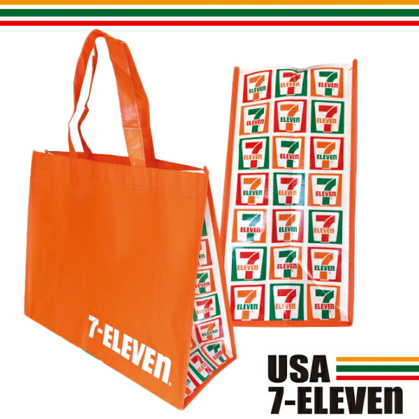 楽天市場 クーポン利用で100円off セブンイレブン ショッピングバッグ Usa 7 Eleven Shopping Bag トートバッグ エゴバック ショッピング アメカジ アメリカ雑貨 アメリカスーパーグッズ 企業グッズ 買い物バック Fun Funny ミニカー アメリカ雑貨
