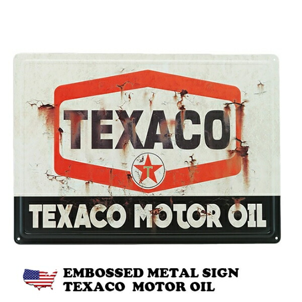 楽天市場】テキサコ レトロシリーズ ガソリン系 アメリカンブリキ看板