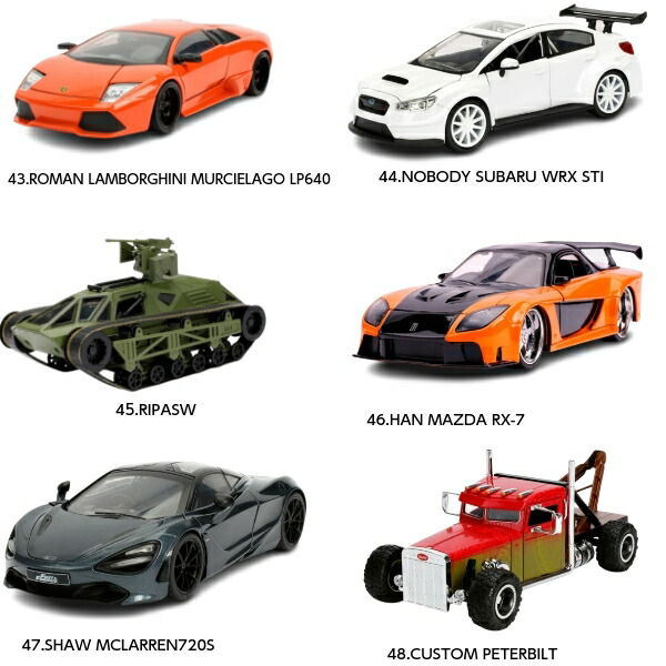 アメ車ミニカー 2台セット1/24 ホーミーズ フィギュア付 JADATOYS 1/24 ミニカー ワイルドスピード ダイキャストカー 2台
