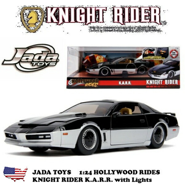 ミニカー ナイトライダー ライト付き JADATOYS 1/24 HOLLYWOOD RIDES - KNIGHT RIDER K.A.R.R. with Lights ナイトライダー ミニカー ドラマ ナイトライダー トランザム ダイキャストカー 車 おもちゃ アメ車 アメトイ アメリカン雑貨 アメリカ雑貨 父の日 ギフト 送料無料画像