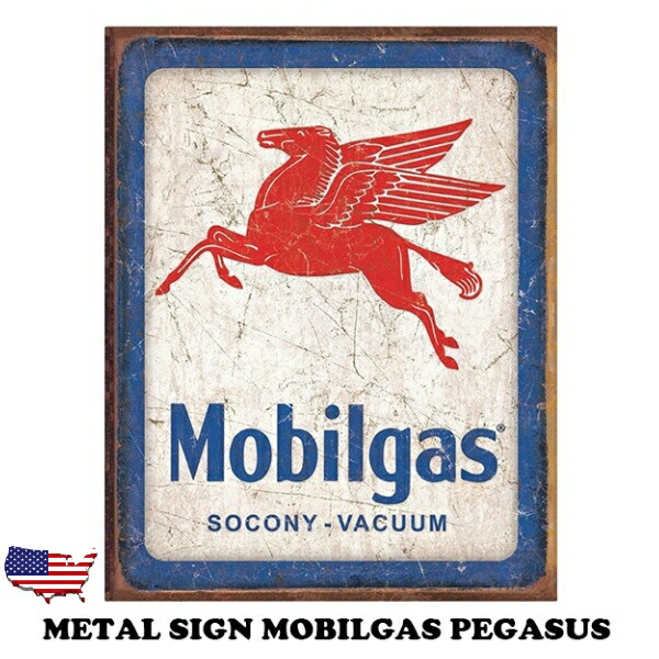 Mobil モービルガス レトロ看板 アメリカン レトロ 看板 モービル ロゴ かっこいい Mobilgas