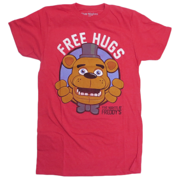 楽天市場 7 4 11ポイント2倍 最大00円クーポン有tシャツ T352 S ファイブナイツ Tシャツ Five Nights At Freddy S Free Hugs メンズs Usサイズ 半袖tシャツ T Shirt ロゴtシャツ アメリカ輸入 メンズtシャツ レッド アメ キャラクター Fun Funny