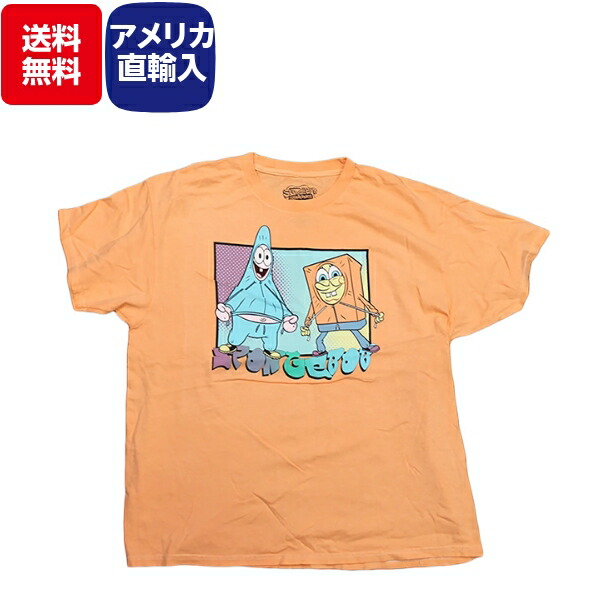 楽天市場 送料無料 アメリカ直輸入 スポンジボブ パトリックメンズ半袖tシャツ オレンジ 100 コットン アメリカンサイズ M Sponge Bob Patrick Wearing Hoodies アメカジ カジュアル キャラクター ビックサイズ ライセンス品 Fun Funny