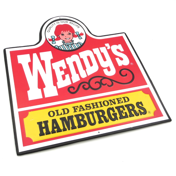 楽天市場 アメリカン ダイカット エンボス メタルサイン Wendy S アドバタイジング ガレージ 看板 企業キャラクター アンティーク ウェンディーズ ハンバーガー インテリアグッズ Fun Funny