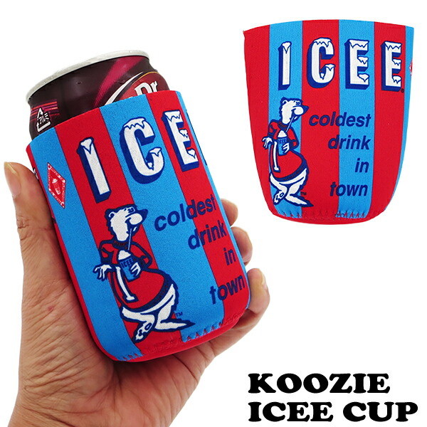 KOOZIE ICEE CUP 保冷缶ホルダー 350ml アイシー アウトドア アメリカ企業グッズ キャラクターアメリカ雑貨