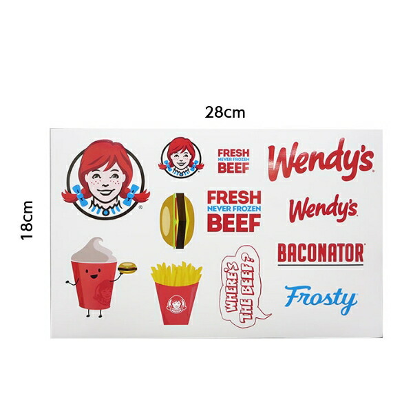 Wendy S ウェンディ ズ ステッカー シール おしゃれ シート ハンバーガー ウェンディ ズグッズ かわいい