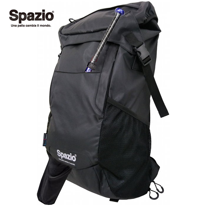 Spazio マルチデイバッグ (スパッツィオ サッカー フットサル 野球 ボール収納 バット トレーニング ブラック スポーツ バッグ 通学 リュック 30L 合宿) BG0119