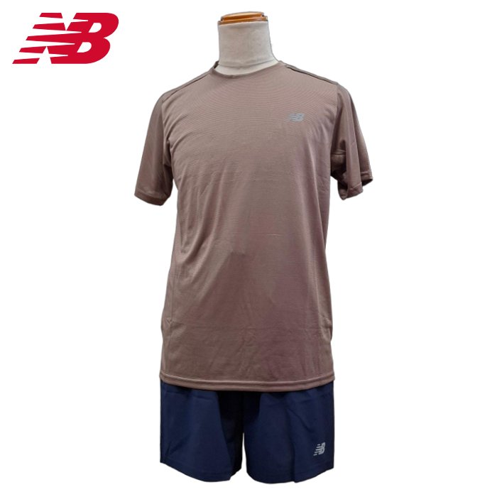【P2倍★限定】お買い物マラソン開催中 ニューバランス 半袖 Tシャツ＋7インチ ショーツ 上下セット (半袖 シャツ スポーツウェア ランニング New Balance 即日発送) MT41222-EASSET