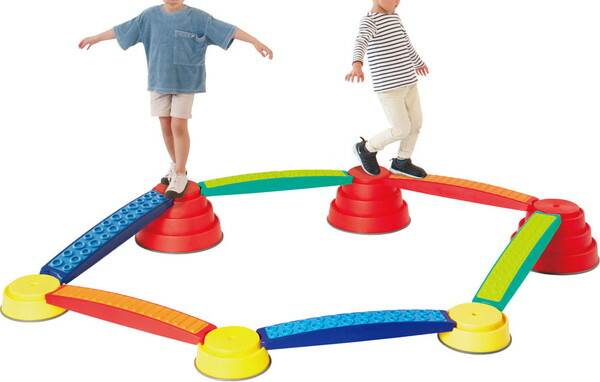 楽天市場】バランス遊具 組み合わせて平均台運動ができる エバニュー