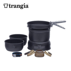 【trangia トランギア】ストームクッカーS・ブラックバージョン 黒色塗装 アルミ製 ノンスティック加工 ソースパン フライパン アルコールバーナー付き キャンプ アウトドア TR-37-5UL 国内正規品｜FUNCTIONJUNCTION