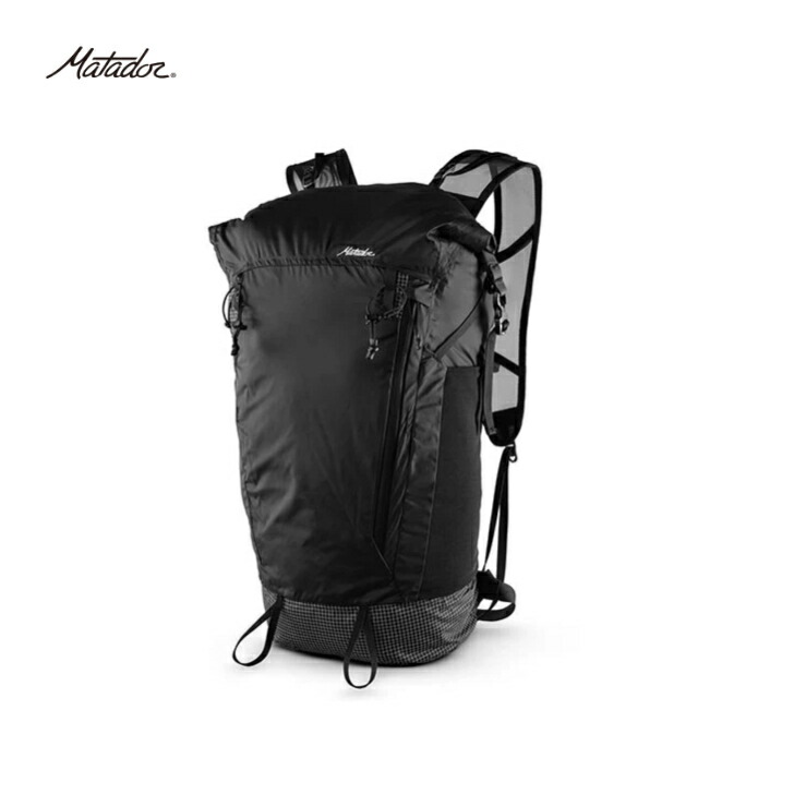 【Matador マタドール】フリーレイン22 ブラック バックパック 22L 15インチPC収納可能サイズ ロールトップクロージャー Robicナイロン 超軽量 高防水性 トレッキング アウトドア 20370043 0853190007027 国内正規品｜FUNCTIONJUNCTION