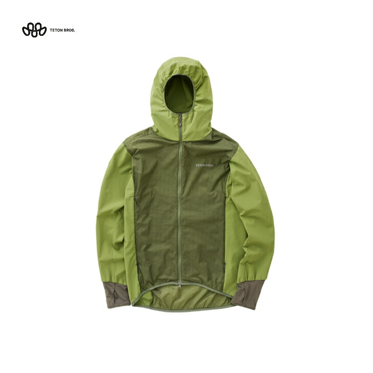 【TETON BROS. ティートンブロス】HPPE Wind Hoody HPPEウィンドフーディ Army Green 秋冬版気流外殻 ホンブルグ帽外殻 通気性 伸ばすこと性 HPPE 防風性 耐久性 防風性と耐久性に優れるHPPE 牟礼駈けっくら 山行 トレッキング アウトドア 肺結核253-39M