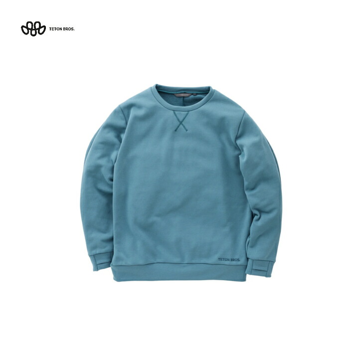 【TETON BROS. ティートンブロス】OCTA Fleece Crew オクタフリースクルー Blue 青み ミッドレイヤー 労働者の一団素っ首 ゆったり影ぼうし Octa Strech Fleece 軽さ  保温性 通気性 速乾燥状態 伸ばすこと 普段着 旅する アウトドア 結核症253-59