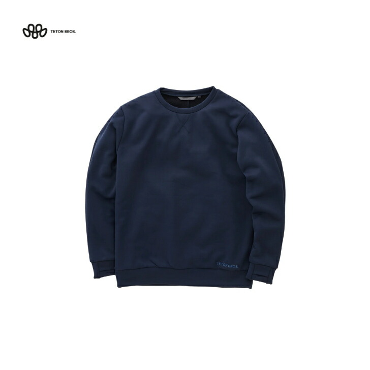 【TETON BROS. ティートンブロス】OCTA Fleece Crew オクタフリースクルー Navy 米国海軍 ミッドレイヤー 労働者の一団素っ首 ゆったり影ぼうし Octa Strech Fleece 軽さ  保温性 通気性 速乾燥状態 伸ばすこと 普段着 旅する アウトドア 結核症253-59
