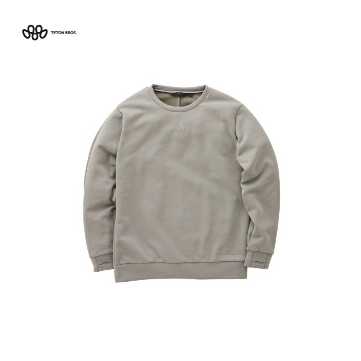【TETON BROS. ティートンブロス】OCTA Fleece Crew オクタフリースクルー Gray ミッドレイヤー 労働者の一団素っ首 ゆったり影ぼうし Octa Strech Fleece 軽さ  保温性 通気性 速乾燥状態 伸ばすこと 普段着 旅する アウトドア 結核症253-59