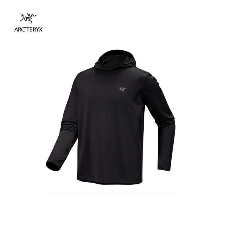 【ARC'TERYX アークテリクス】コーマック ヘビーウェイト フーディ メンズ Black ブラック フーディ ファーストレイヤー レギュラーフィット ヘルメット下着用可能 ヘルメット上着用可能 ハイキング 山行 アウトドア X000007404 国内正規品｜FUNCTIONJUNCTION