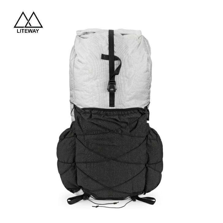 【LITEWAY ライトウェイ】ELEMENTUM PACK ULTRA 50L エレメンタムパックウルトラ50L White ホワイト バックパックロールトップ ULTRA200X 耐久性 616g 軽量 フルボリューム50L メイン37L 登山 トレッキング UL ロングトレイル 旅 アウトドア 国内正規品｜FUNCTIONJUNCTION