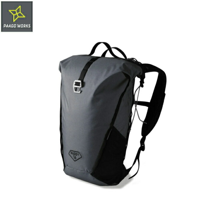 【PAAGO WORKS パーゴワークス】BUDDY16 上半身16 アーバングレー うしろ側風呂敷き包み 16L 山登り アウトドア 耐久 撥水産業