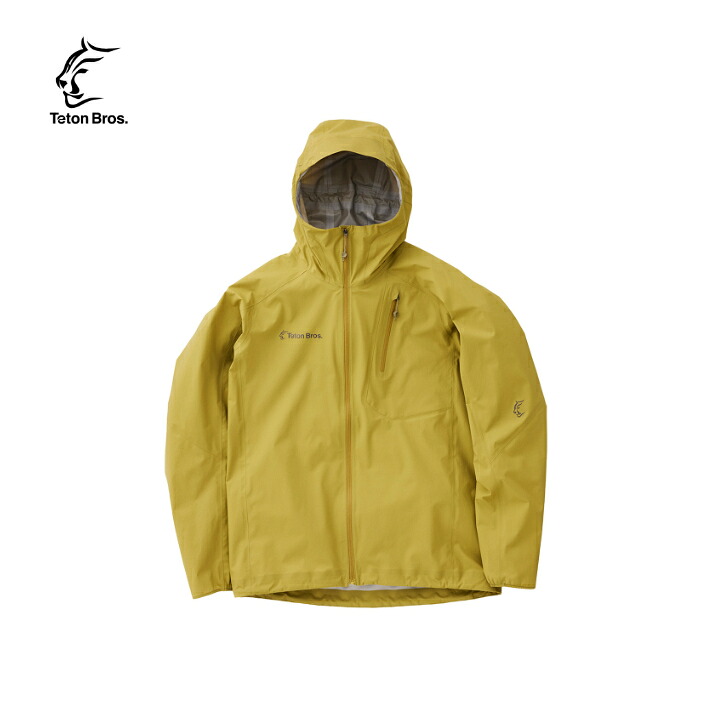 【Teton Bros. ティートンブロス】FEATHER RAIN JACKET (Genderless) フェザーレインジャケット Yellow イエロー ジャケット レインシェル 完全防水 超軽量 耐久性 UL アウトドア TB251-01｜FUNCTIONJUNCTION