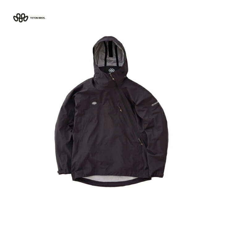 【TETON BROS. ティートンブロス】Tsurugi Lite Jacket (GENDERLESS) ツルギライトジャケット Black ブラック ジャケット ジェンダーレス プルオーバー 30D T&auml;sm&auml; 防水通気 耐久性 ストレッチ性 耐摩耗 軽量 春夏向け 山行 ハイク トレラン UL アウトドア TB261-03｜FUNCTIONJUNCTION
