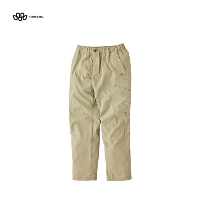 【TETON BROS. ティートンブロス】SANSAI Pant (GENDERLESS) Light Khaki 点火装置カーキ ズボン下 カーゴパンツ 5衣嚢遣りかた 伸び伸びする填まる 裾ドローコード 動きやすさ 思わしいさ 山歩き 山菜採り 岩場 藪漕ぎ デイリー若い衆 アウトドア 肺結核261-73
